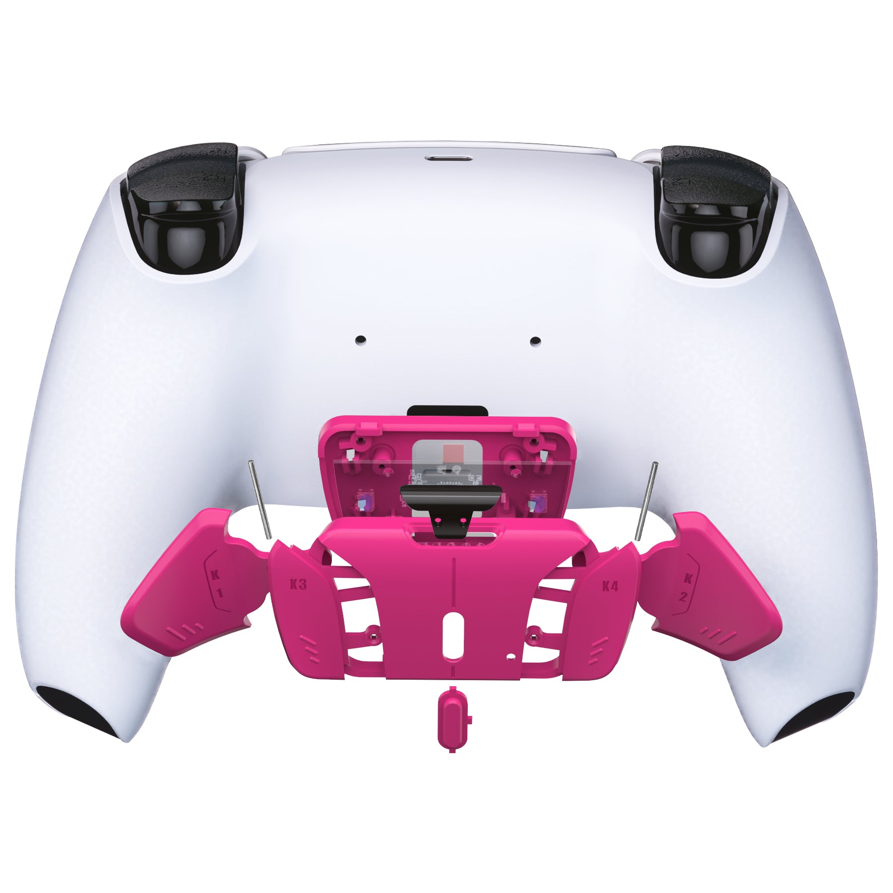 eXtremeRate Nova Pink PS5 Controller Shell & Back Buttons - Compatible with K1 K2 K3 K4 & RISE4 Remap Kit (Controller & Board Not Included) - VPFM5008 - Perfect for Gaming, Customization & Controller Repair