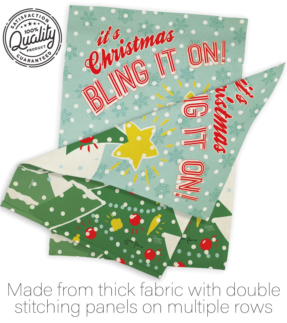 Bling It On Winter Christmas Flag Set 28x40