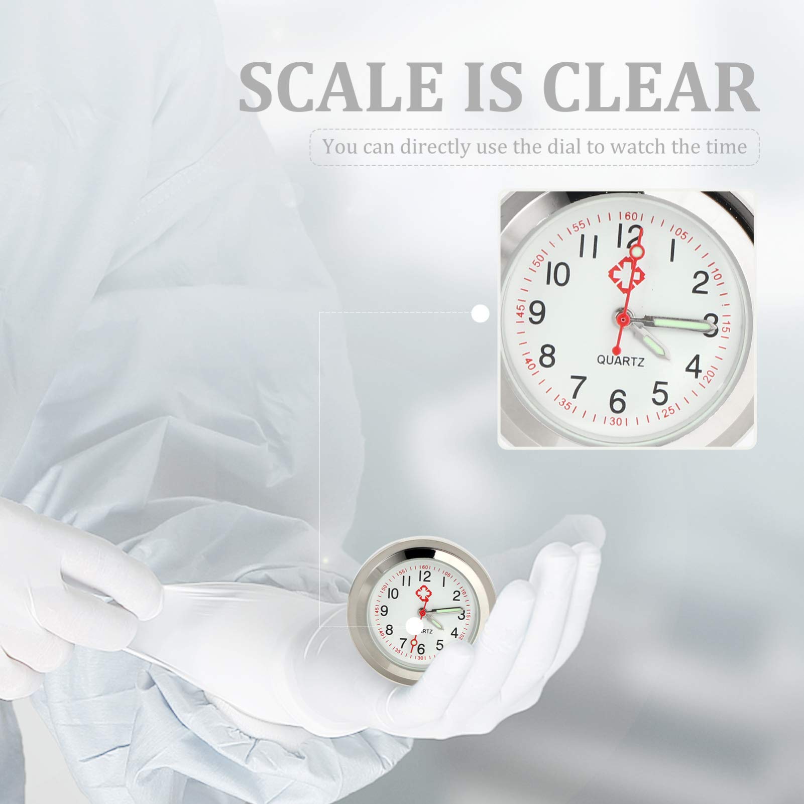 6-Piece Nurse Fob Watch Replacement Set - Quartz Pocket Watch Dials & DIY Watch Parts for Hanging Watches | Perfect for Medical Professionals, Collectors & Watch Repair Enthusiasts