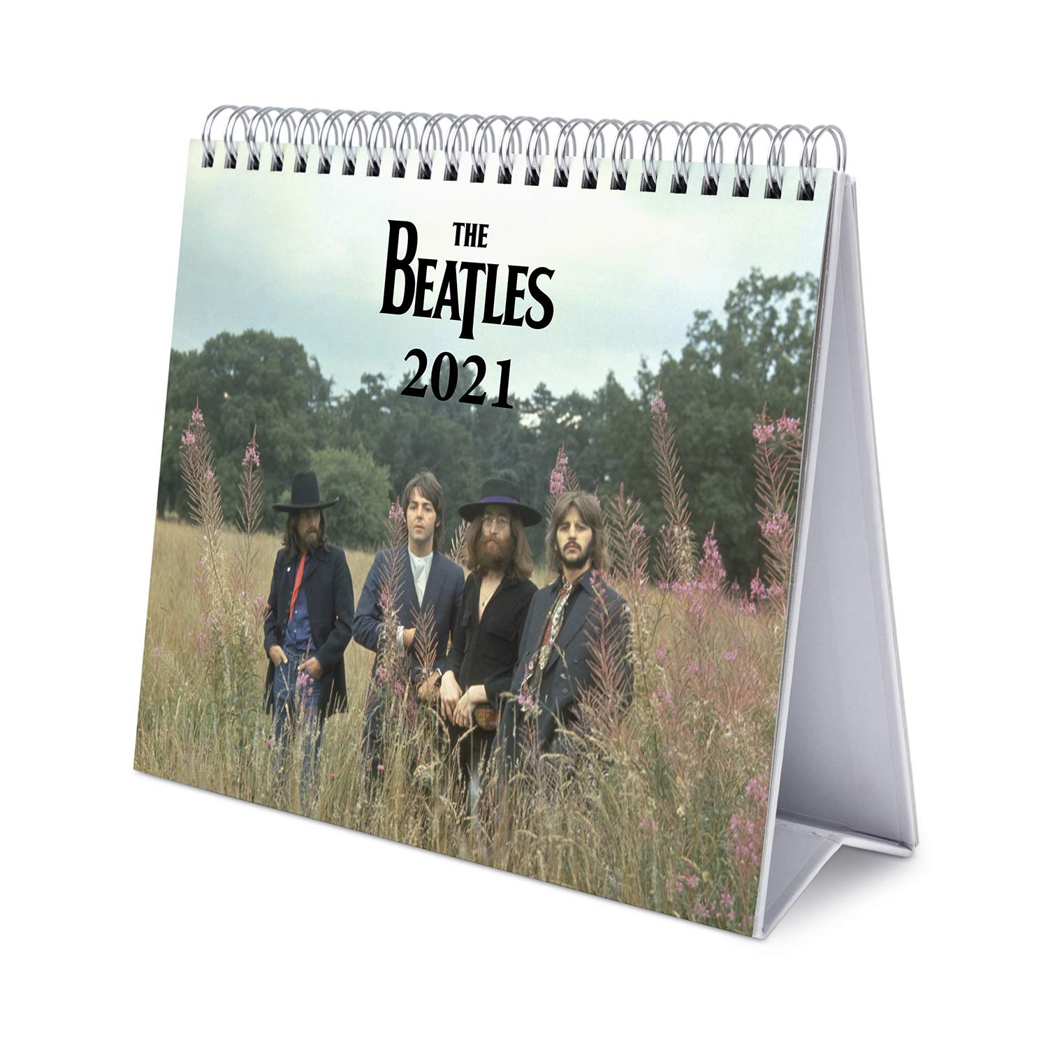 The Beatles 2021 Desk Calendar - Official Licensed 12-Month Wall & Desktop Planner with Famous Album Covers - Perfect for Office, Home Decor & Beatles Fans Gift