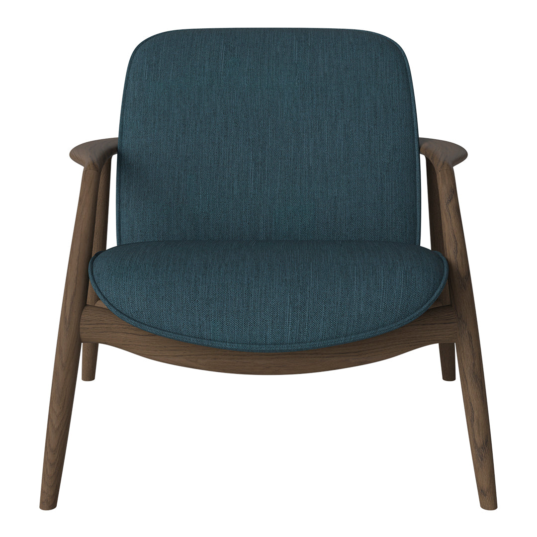 Bowie Lounge Chair - Modern Accent Chair for Living Room, Bedroom & Office - Comfortable Upholstered Armchair with Wooden Legs - Perfect for Relaxing, Reading & Lounging