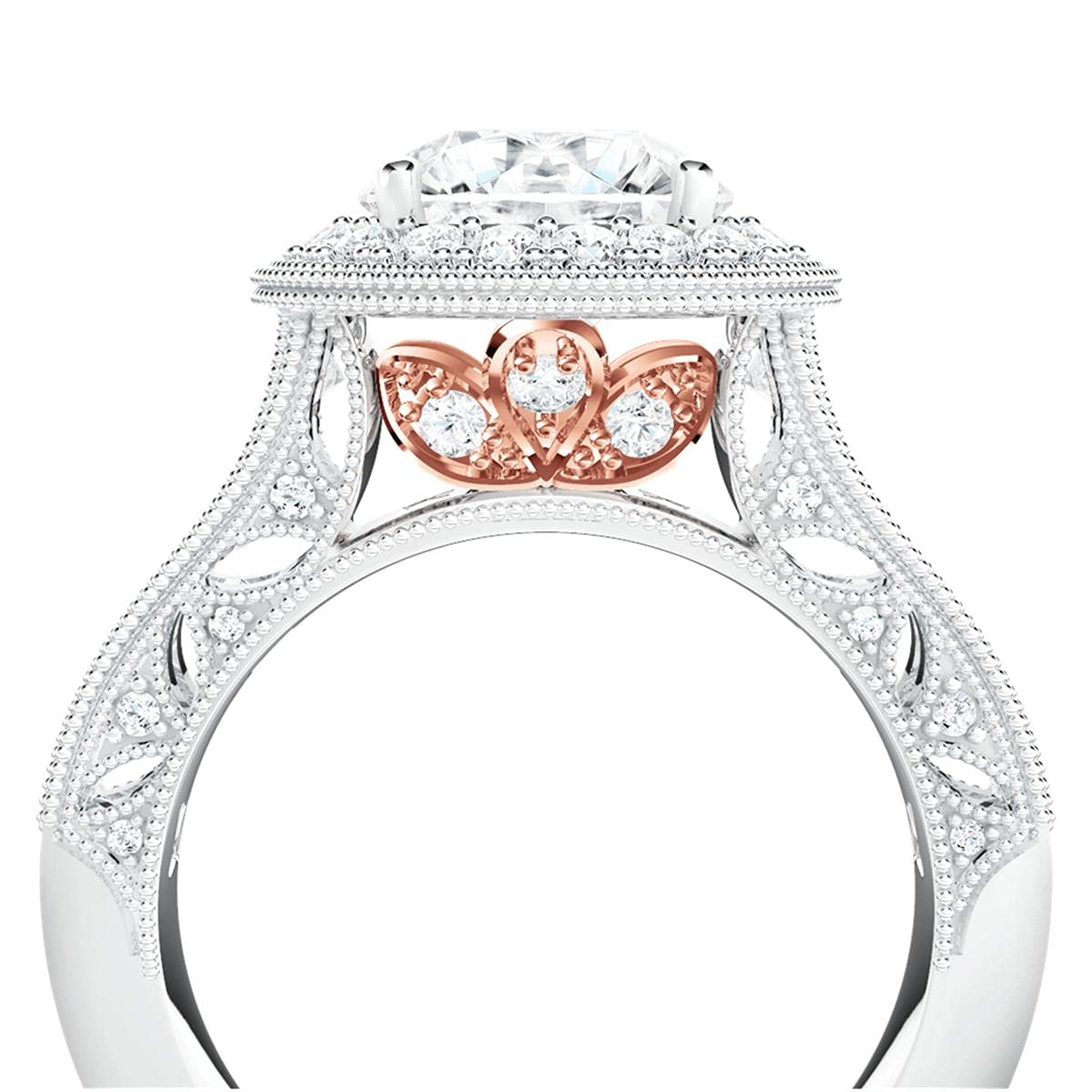 Moissanite Engagement Rings for Women - 10K 14K 18K Gold & Platinum Plated Silver - 3 Elegant Styles - Perfect for Proposals, Anniversaries & Special Occasions