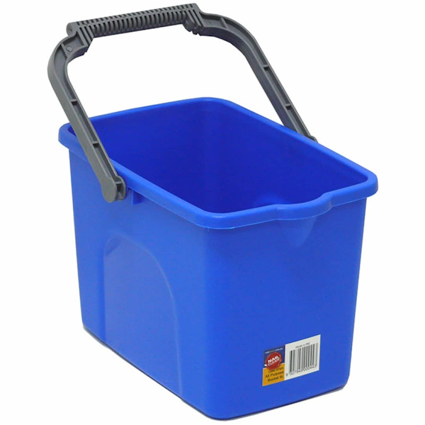 NAB Multi-Purpose 9L Bucket - Heavy Duty Plastic Pail for Home, Garden, Cleaning & Storage | Food Grade Container for Water, Paint, Construction & Camping Use
