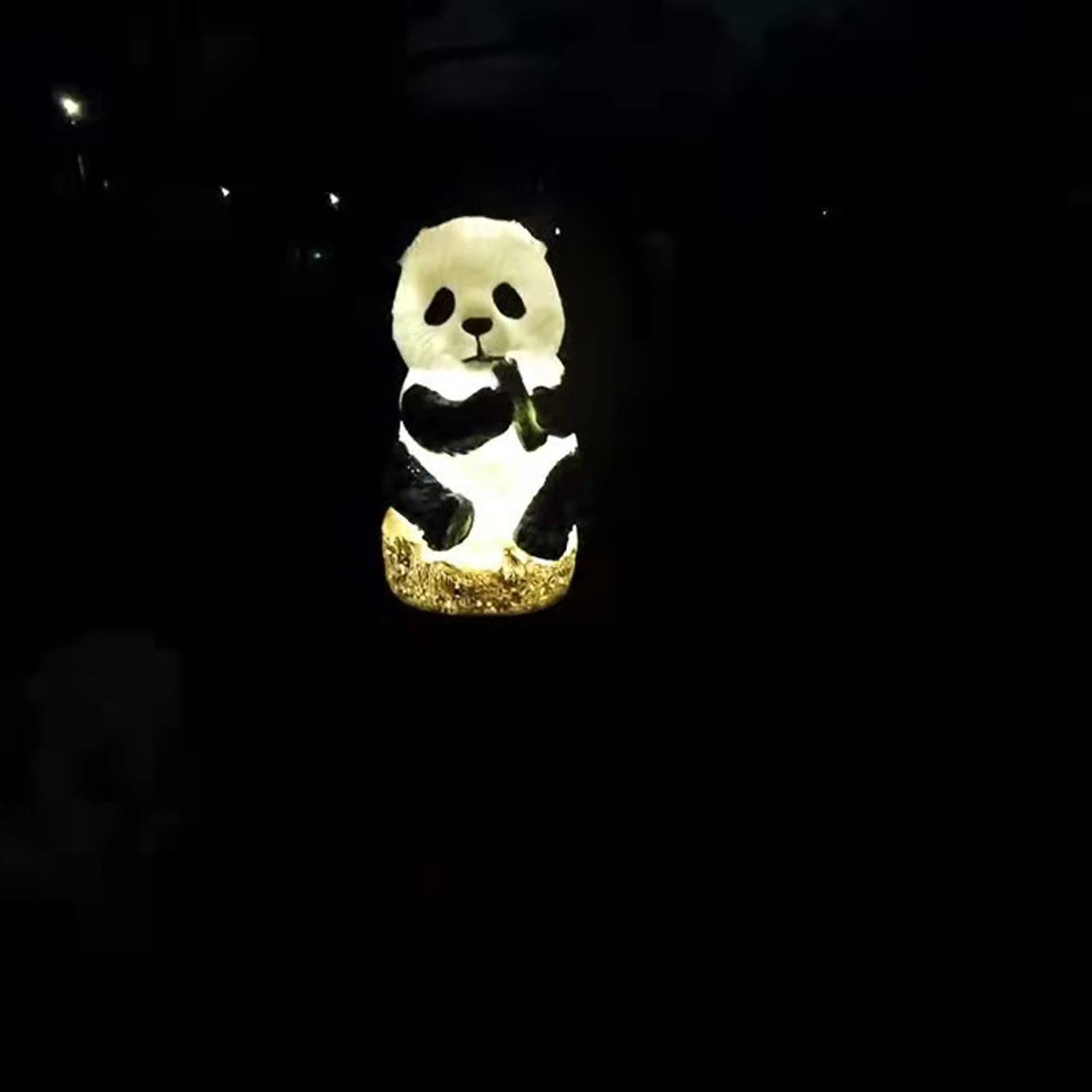 Pannow 2Pcs Solar Panda Lights - Waterproof LED Garden Decor for Outdoor Landscape, Patio, Lawn, Pathway & Backyard | Perfect for Camping, Porch & Nighttime Ambience