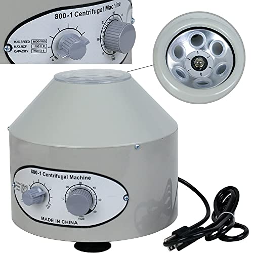 High-Speed Electric Centrifuge Machine for Lab & Medical Use - 800-14000 RPM with 6x20ml Rotor - Ideal for Blood Sample Separation, DNA Research & Clinical Diagnostics