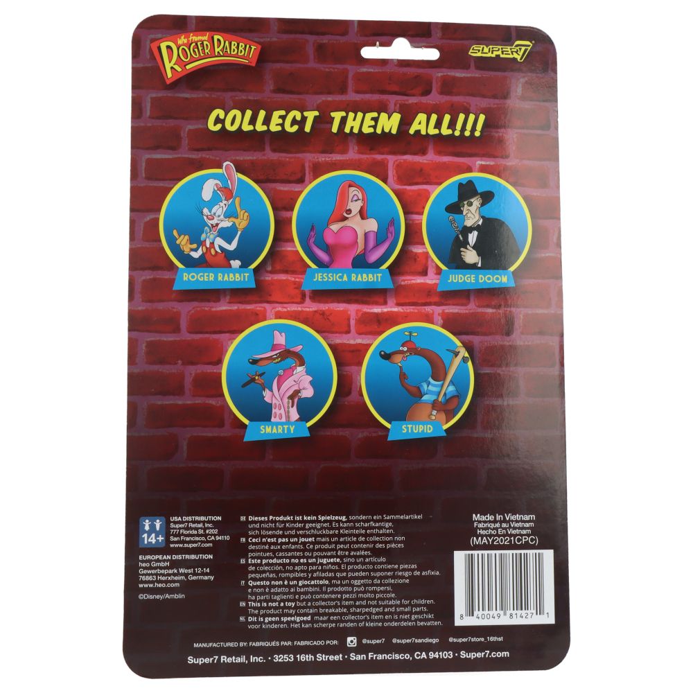 Judge Doom ReAction Figure - Who Framed Roger Rabbit Collectible Toy for Fans & Movie Enthusiasts - Perfect for Display, Gifts, and Pop Culture Collections