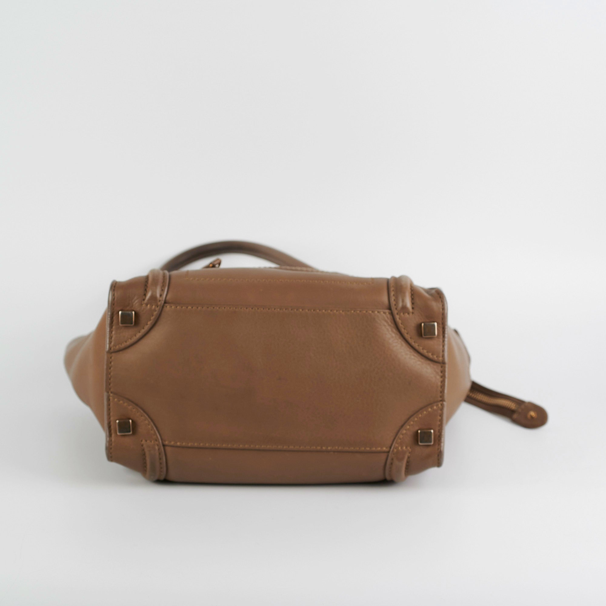 Celine Micro Luggage Taupe Tote Bag - Premium Leather Handbag for Women | Perfect for Work, Travel & Everyday Use