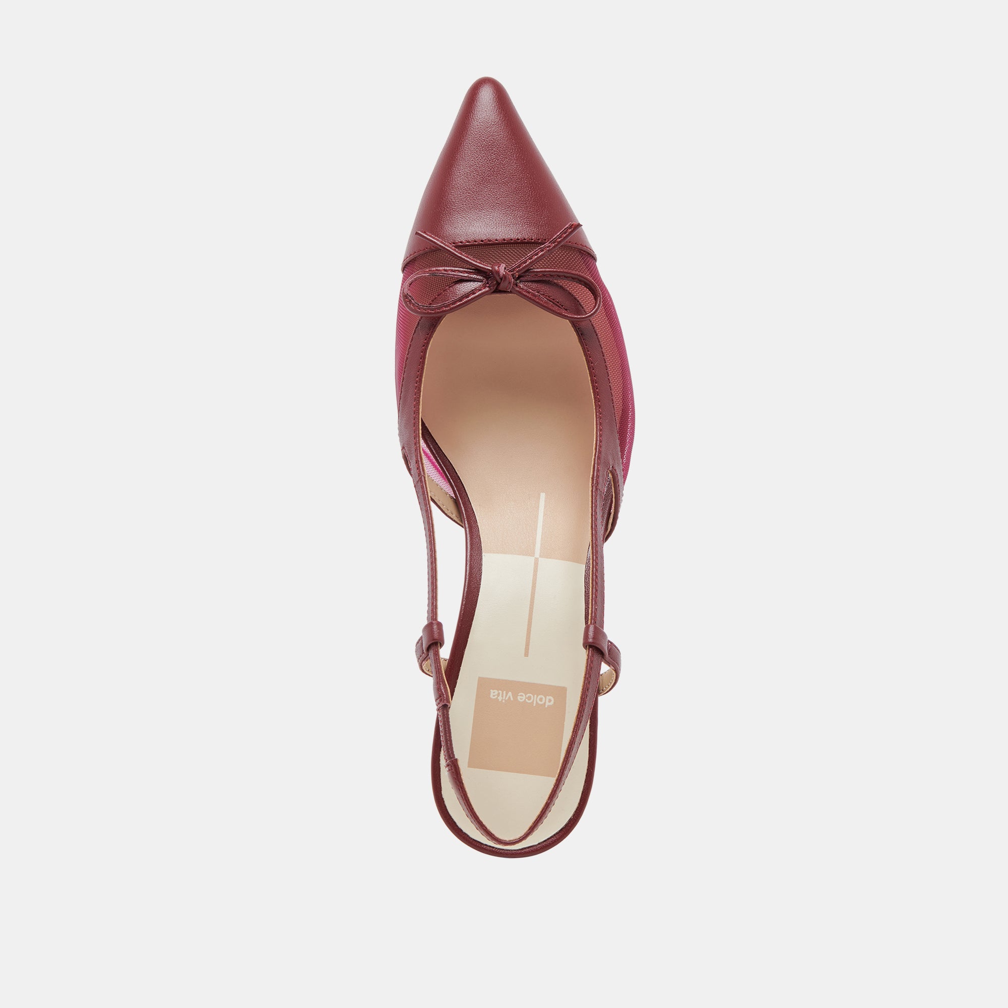 KANDI Women's High Heels - Maroon Mesh Stiletto Pumps for Party, Wedding & Evening Wear - Comfortable Dress Shoes for Women