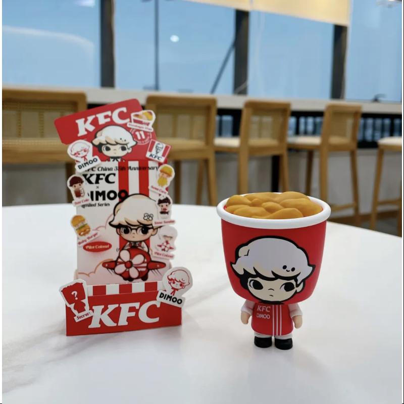 Exclusive DIMOO Pop Mart KFC 35th Anniversary Bucket Series Blind Box - Limited Edition Ace Fried Chicken Collectible (1/288) for Anime Fans & Toy Collectors - Perfect for Display, Gifts, and Pop Mart Collections