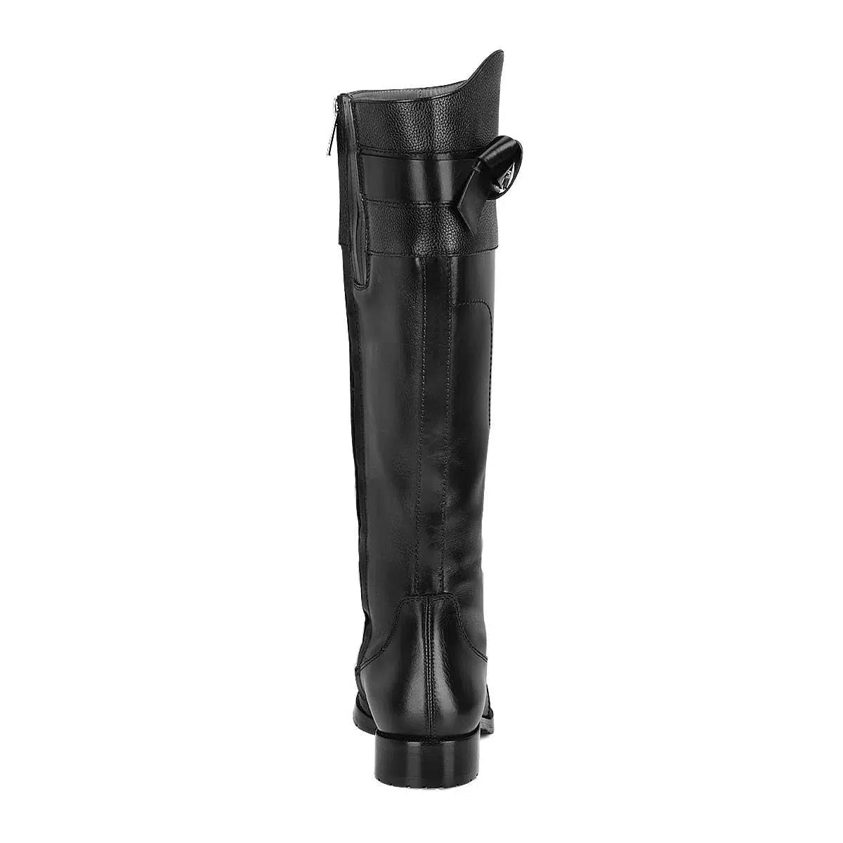 Franco Cuadra Women's Black Casual Stingray Leather Riding Boots - Stylish & Comfortable for Everyday Wear, Horseback Riding & Outdoor Activities