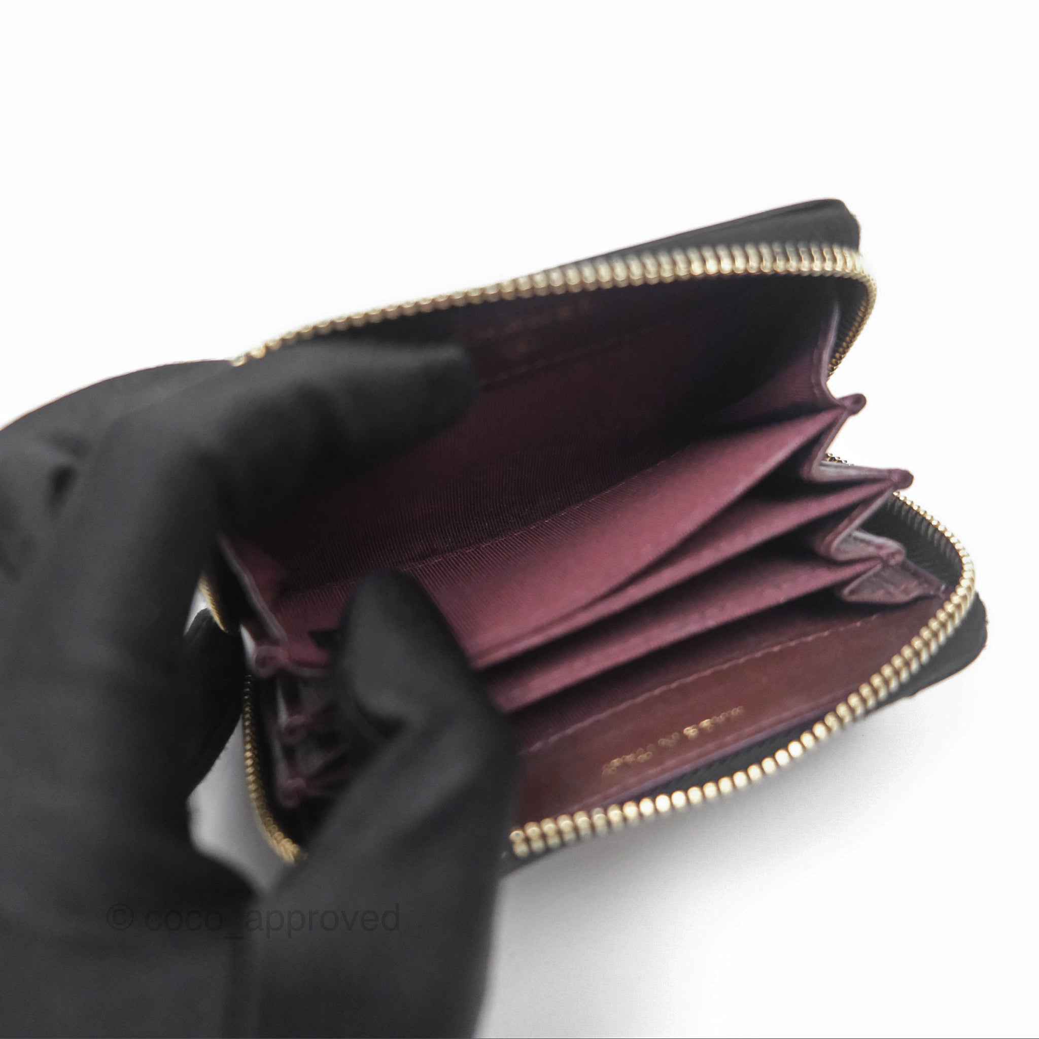 Chanel Chevron Zipped Coin Purse - Black Lambskin with Gold Hardware | Luxury Small Wallet for Women | Perfect for Parties, Travel & Everyday Use