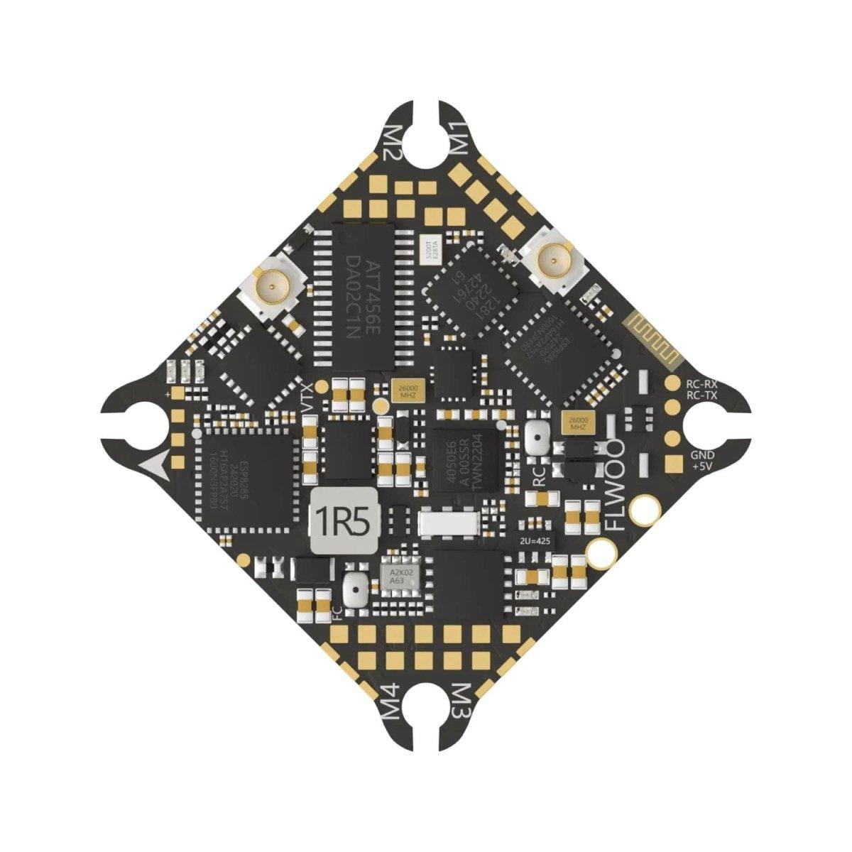 Flywoo GOKU F405 1-2S AIO Flight Controller with 12A 8Bit 4-in-1 ESC & 400mW VTX - ELRS 2.4GHz for Whoop and Toothpick Drones - Perfect for FPV Racing and Freestyle Flying