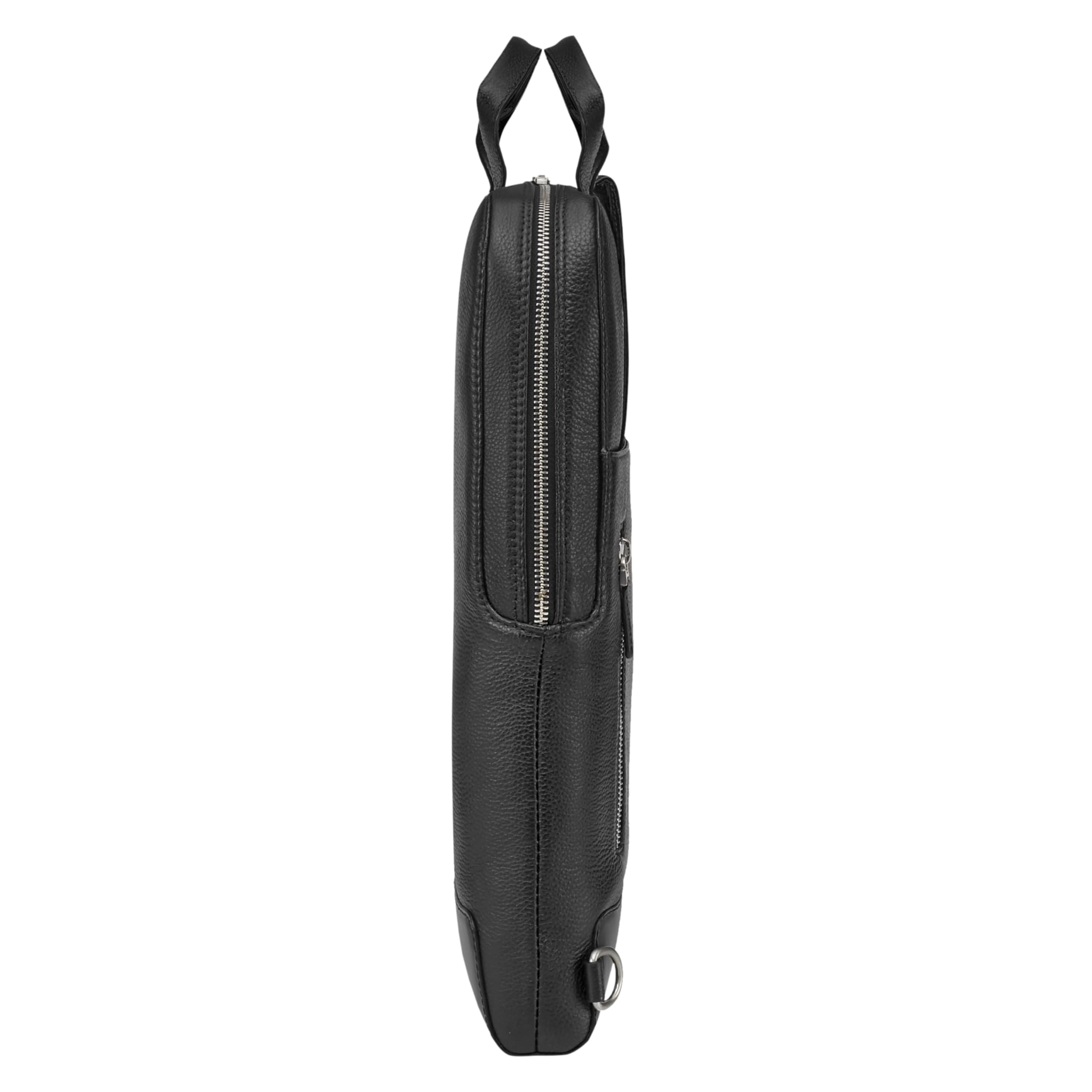 Premium Moleskine Classic Leather Laptop Bag - Vertical Business Backpack for 15