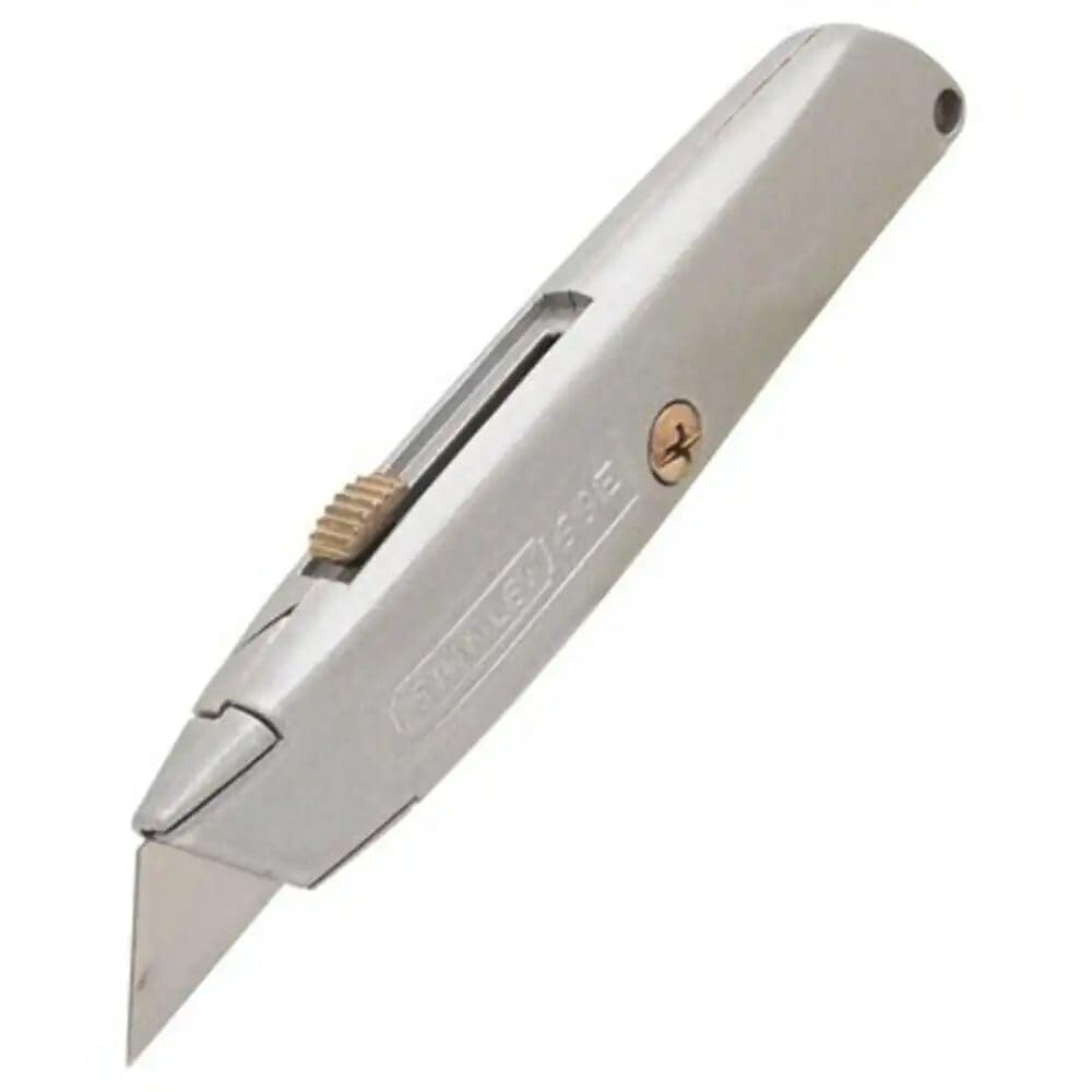 6 Inch Retractable Utility Knife - Heavy Duty Safety Cutter for Box Opening, Crafting & DIY Projects | Ergonomic Grip & Pocket Clip for Easy Carry