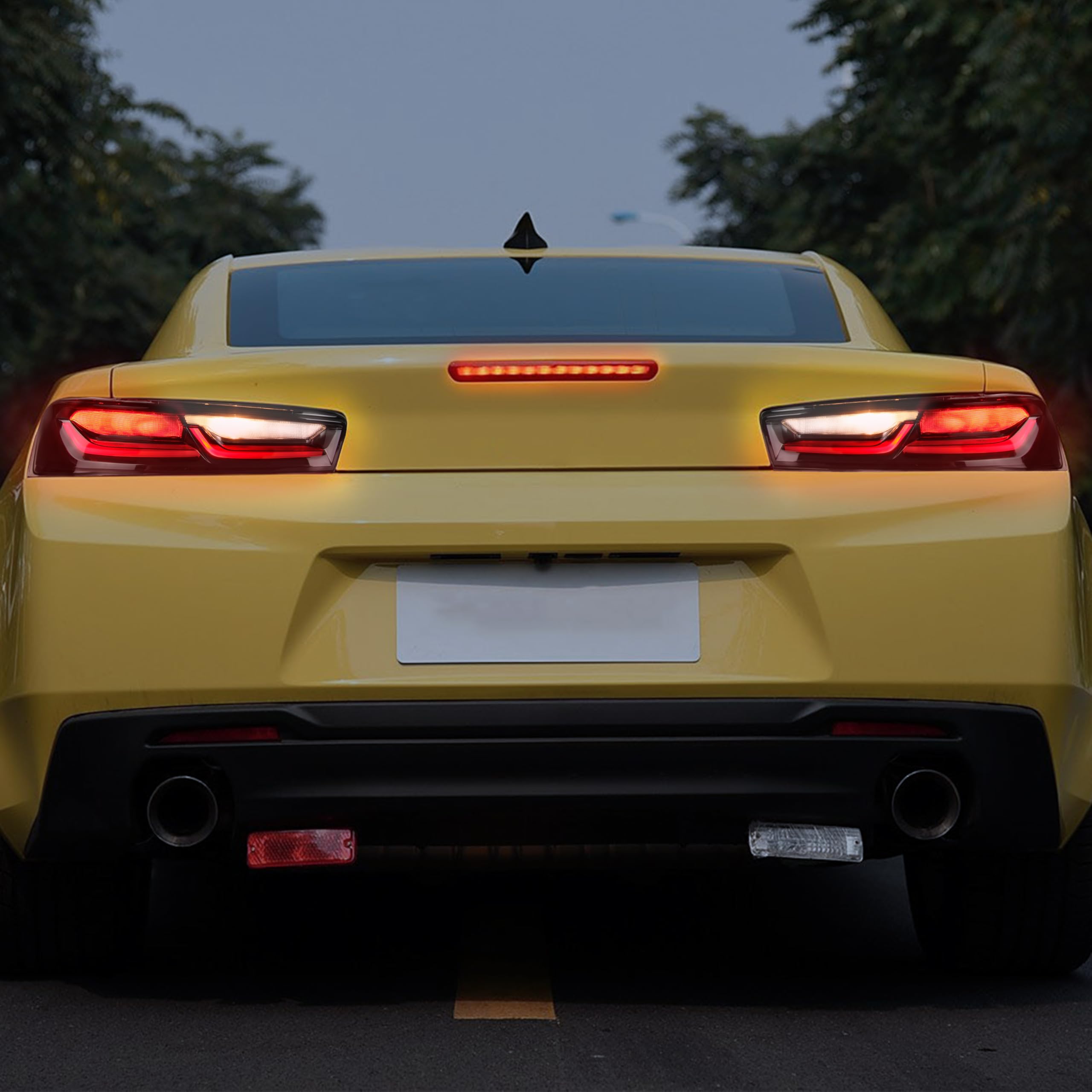 KEWISAUTO LED Smoked Black Tail Lights Assembly for Chevrolet Camaro 2016-2018 - Rear Brake & Turn Signal Lights (2PCS, Left & Right Side) | Perfect Upgrade for Night Driving & Car Customization