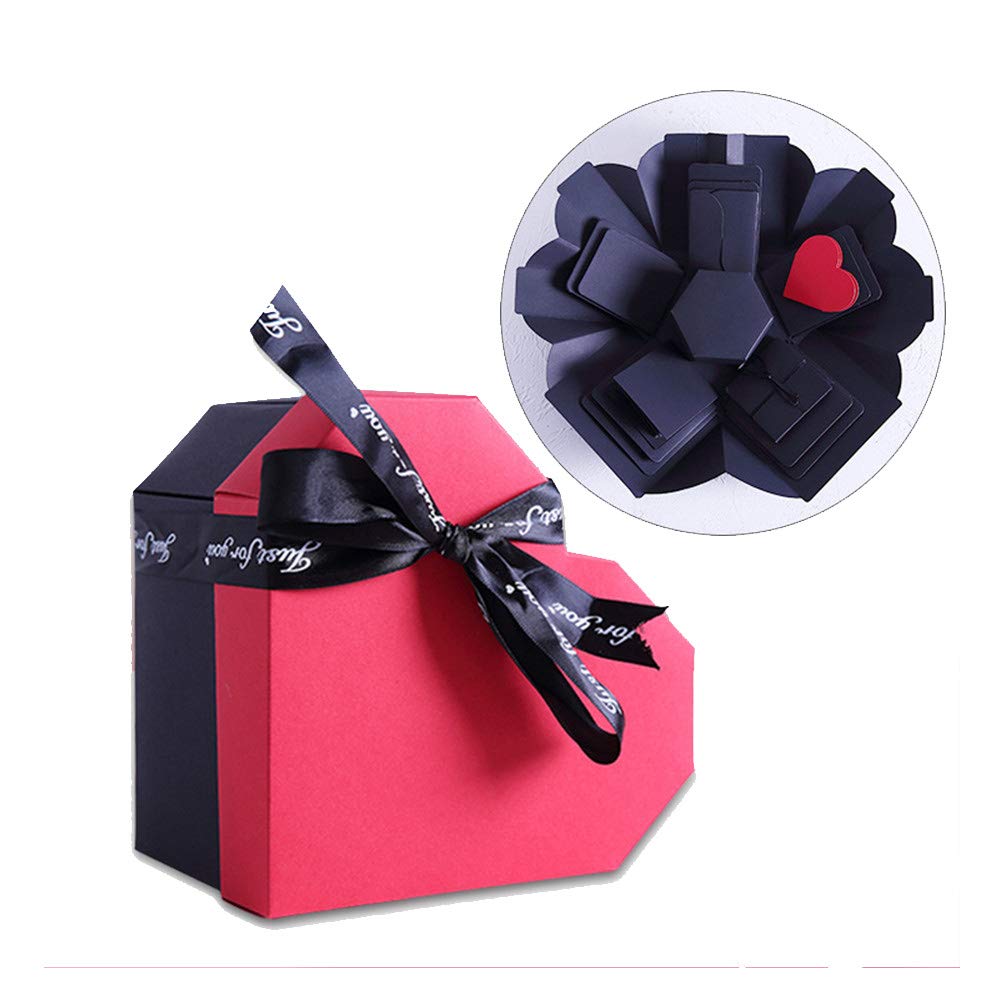 Zhenao DIY Creative Explosion Gift Box - Scrapbook Photo Album Memory Keepsake for Birthday, Wedding, Valentine's Day - Perfect for Surprise Love Notes, Anniversary Gifts & Special Occasion Presents