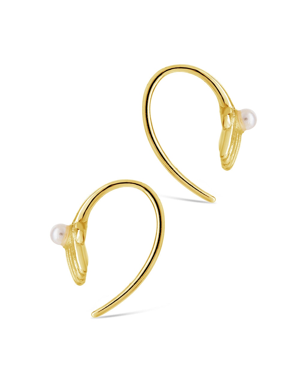 Marjorie Pearl Shell Threader Earrings – Dainty & Elegant Jewelry for Women | Perfect for Weddings, Parties & Everyday Wear