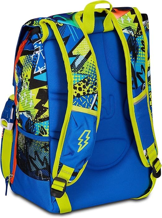 Zaino Seven SJ Gang Boy Sphere Expandable Backpack Blue - Free Keychain Gift - Perfect for School, Travel & Outdoor Adventures