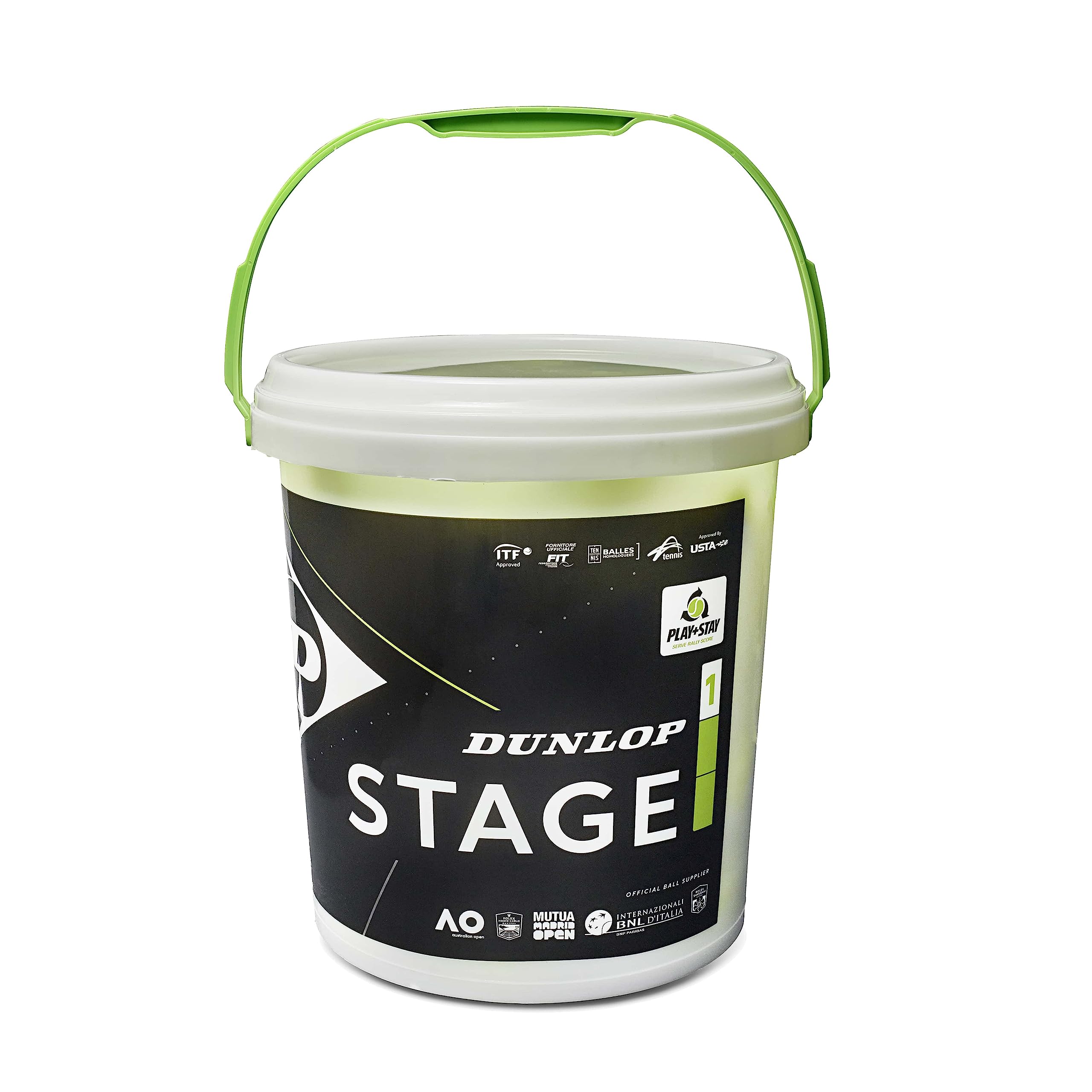 Dunlop Stage 1 Green Tennis Balls for Kids & Beginners - Official Size for Regular Courts - Perfect for Junior Training & Learning Tennis Basics