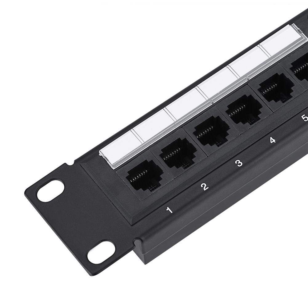 24 Port Cat6 Patch Panel - High Speed Durable Network Rack Mount Panel with Wall Mount Bracket (19