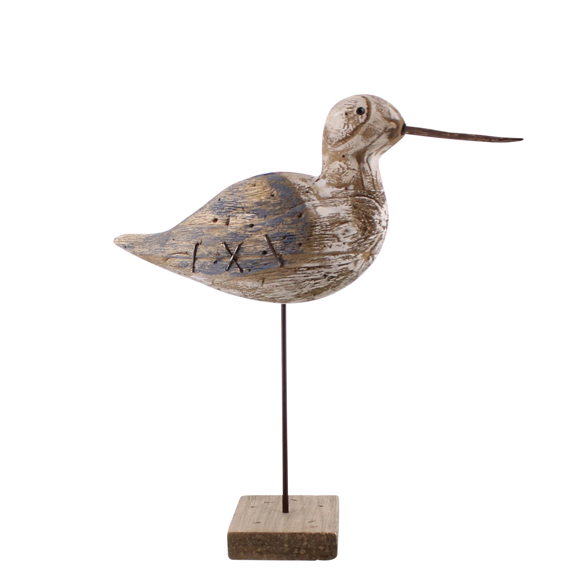 Handcrafted Kelso Wood Seagull Figurine - Coastal Home Decor, Beach Themed Gift, Shelf Display for Nautical & Ocean Lover
