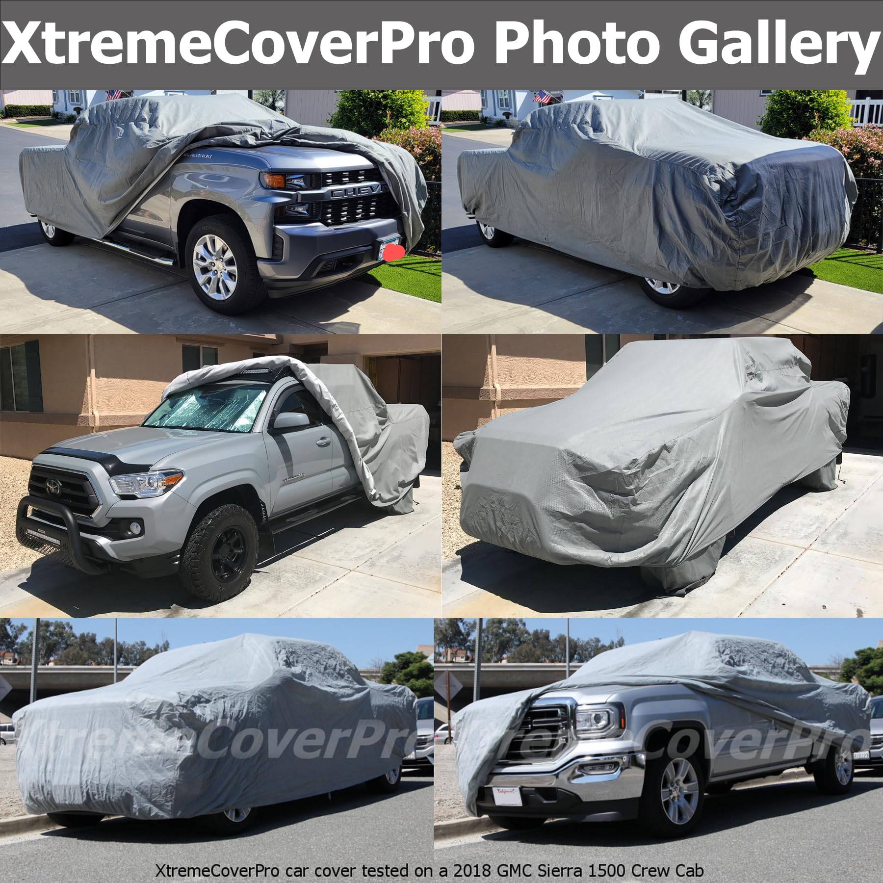 XTREMECOVERPRO Platinum Series Grey Truck Cover for 2019-2025 Chevy Colorado EXT Cab 6ft Bed - Waterproof, UV Protection, All-Weather Car Cover for Outdoor Parking & Vehicle Protection