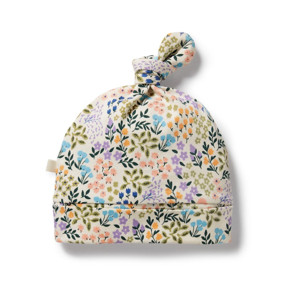 Tiny Bloom Organic Cotton Baby Knot Hat - Soft & Breathable for Newborns & Infants - Perfect for Photoshoots, Outings & Nursery Essentials