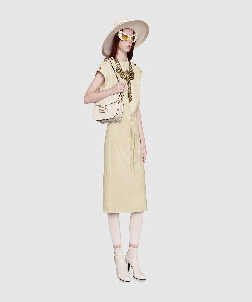 Gucci 1955 Horsebit Shoulder Bag White Leather Crossbody Purse for Women | Luxury Designer Handbag for Work, Travel & Everyday Use