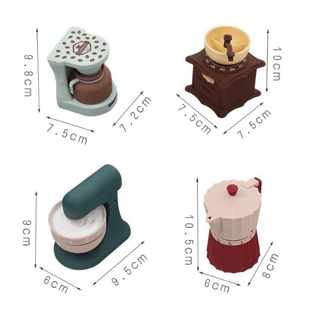 Hoshen Cute Coffee-Shaped Timer - Kitchen Cooking & Baking Alarm Clock, Study Reminder, Coffee Grinder Accessory (Random New/Old Model) - Perfect for Home Baking, Coffee Brewing & Time Management