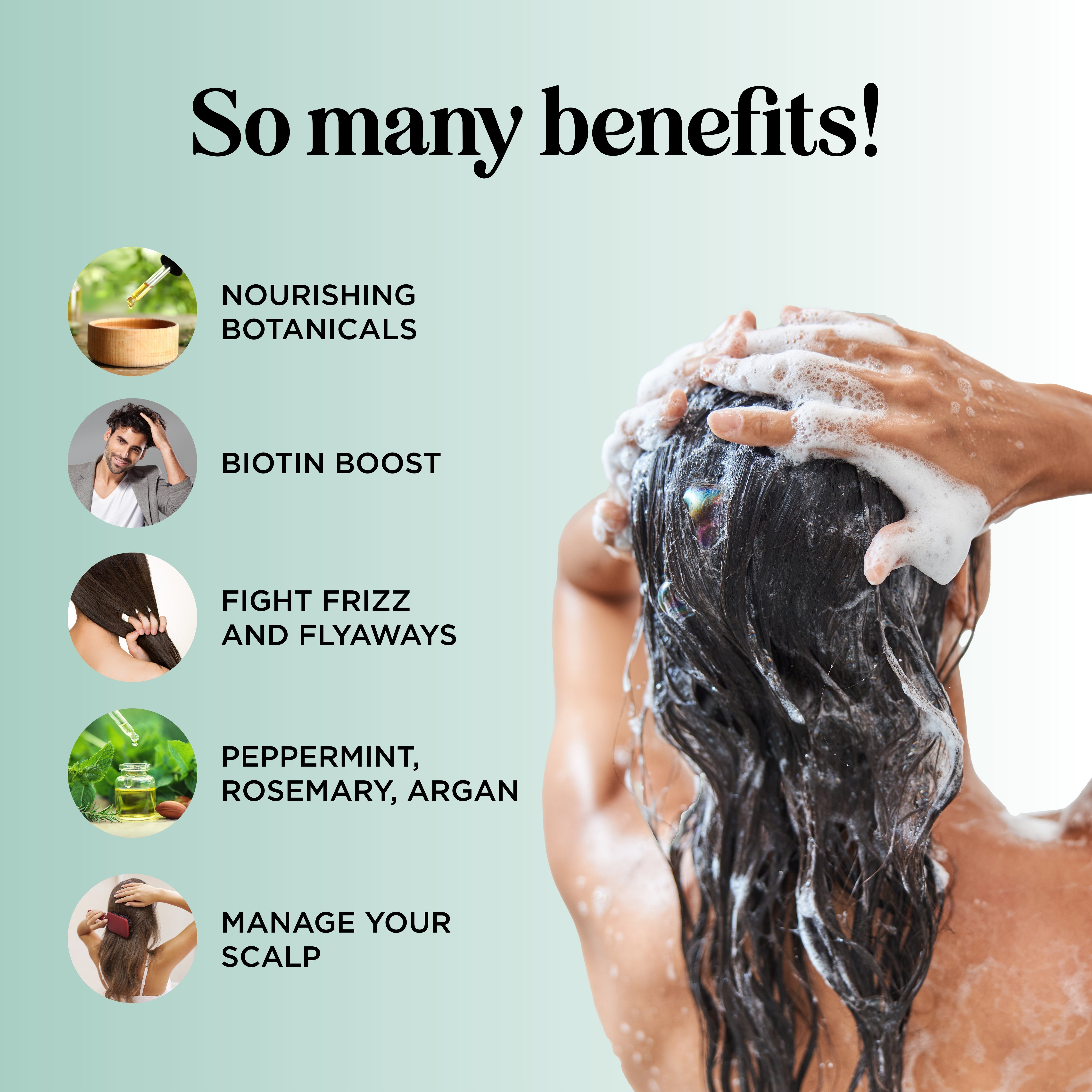 Rosemary Biotin Shampoo and Conditioner Set for Hair Growth & Scalp Care - Volumizing & Strengthening Hair Treatment for Thinning Hair - Perfect for Daily Hair Care Routine