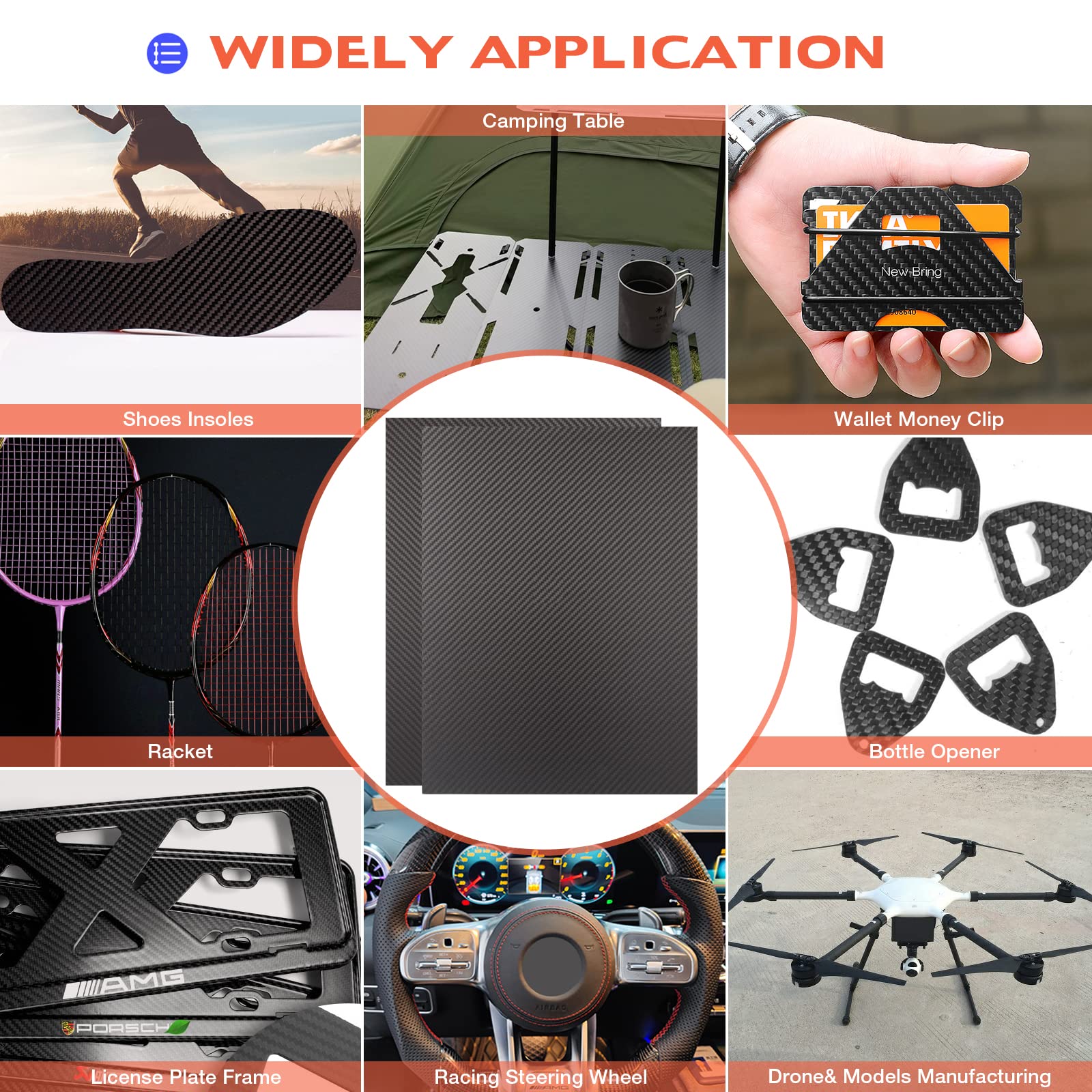 ARRIS 3K Carbon Fiber Sheet 400x500mm - 0.5mm to 6mm Thickness Options (Plain/Glossy Finish) - Lightweight & Durable Carbon Fiber Panel for DIY Projects, RC Cars, Aerospace, and Automotive Applications
