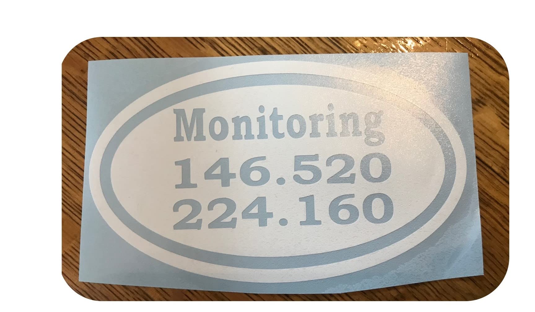 Thatlilcabin HAM Radio Monitoring Sticker Decal - Dual Frequency Design (6 Inch) - Perfect for Radio Enthusiasts, DIY Projects & Laptop Decoration
