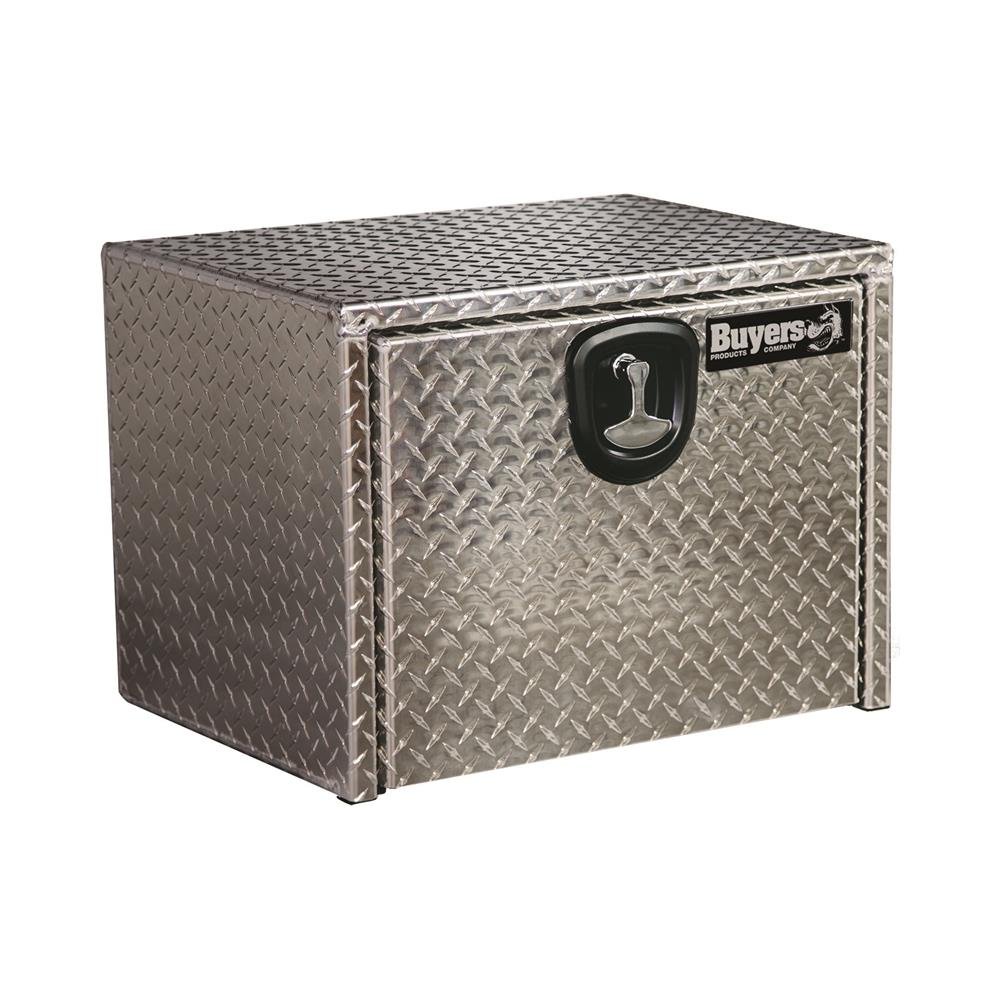 Diamond Tread Aluminum Underbody Truck Tool Box with Compression Latch - 18x18x18 Inch Heavy Duty Storage & Organization | Made in USA | Perfect for Truck Accessories, Work Tools & Equipment Organization