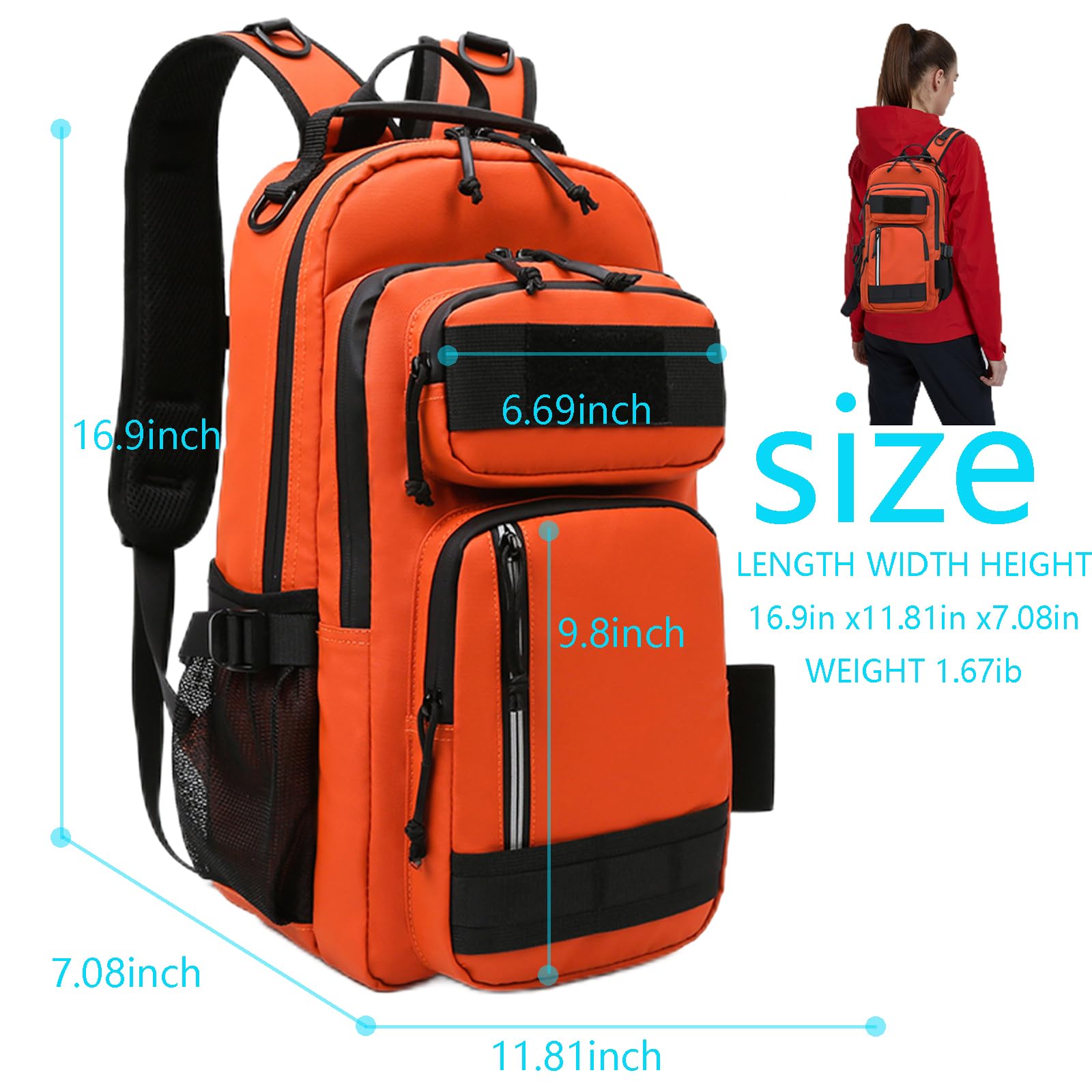 Best Versatile Fishing Backpack with Rod Holder & Adjustable Straps - Waterproof Tackle Storage for Freshwater & Saltwater Fishing Trips