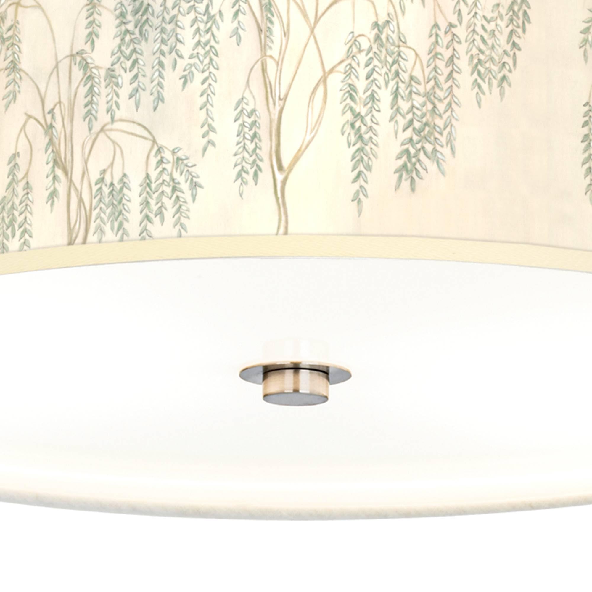 Energy Efficient Weeping Willow Giclee Print Ceiling Light - Artistic Floral Chandelier for Living Room, Bedroom & Dining Room Decor