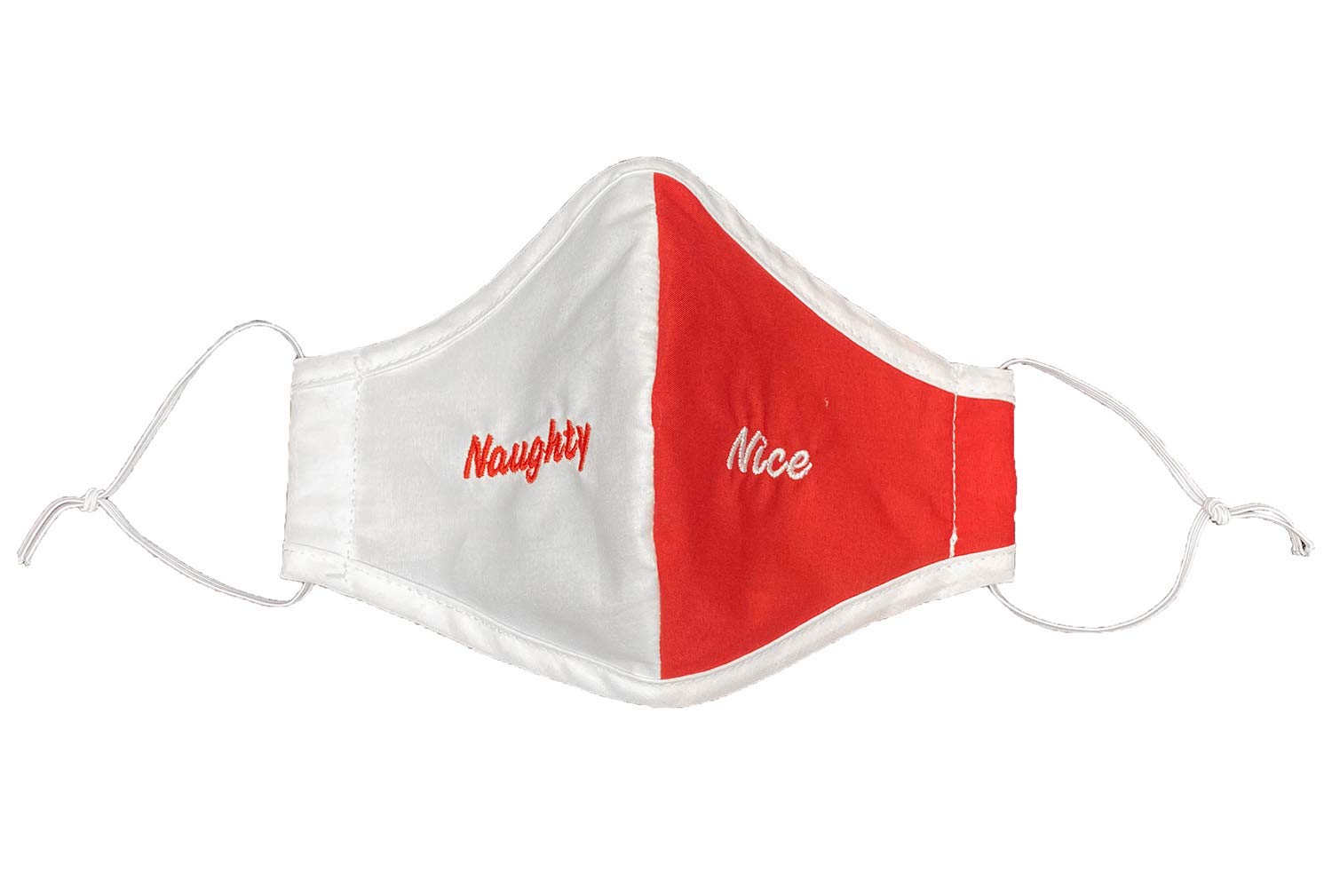 Pink Princess Christmas Face Mask for Adults & Kids (Age 4-11) - Holiday Party, Family Gathering & Festive Celebration - Made in USA - Naughty & Nice Designs