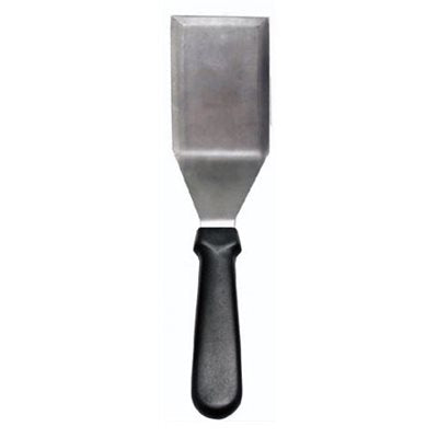 Nella 5 x 3 Hamburger Turner with Black Handle - Heavy Duty Stainless Steel Burger Flipper for Grilling, BBQ, and Outdoor Cooking