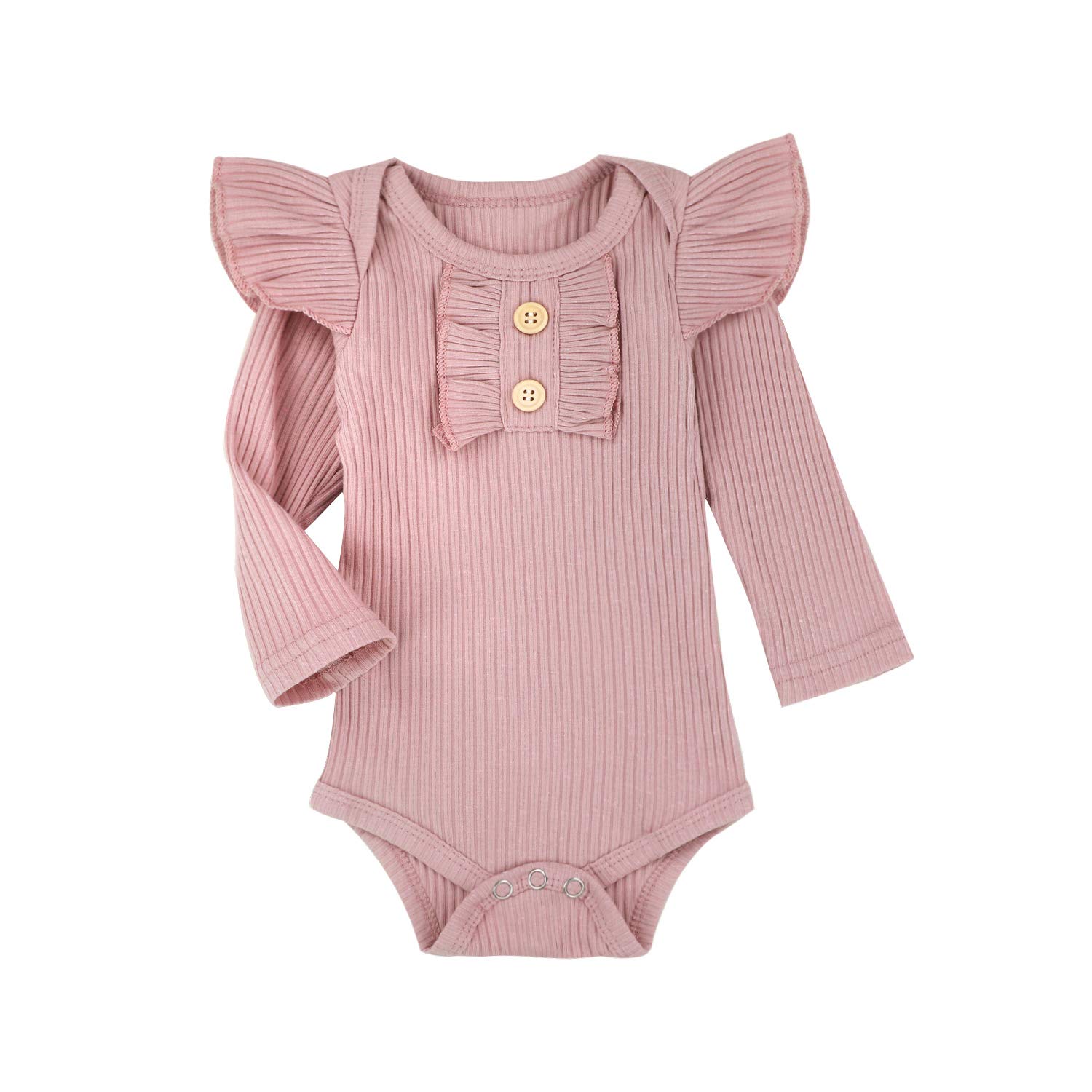 Adorable 3-Piece Newborn Baby Girl Outfit Set - Ribbed Ruffle Sleeve Romper, Floral Pants & Headband | Soft Cotton Infant Clothes for Photoshoots, Birthday Parties & Special Occasions