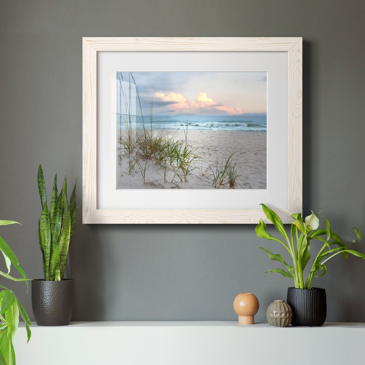 Premium Framed Beach Driftwood Wall Art - Coastal Decor for Living Room, Bedroom & Office - Nature Inspired Home Decoration