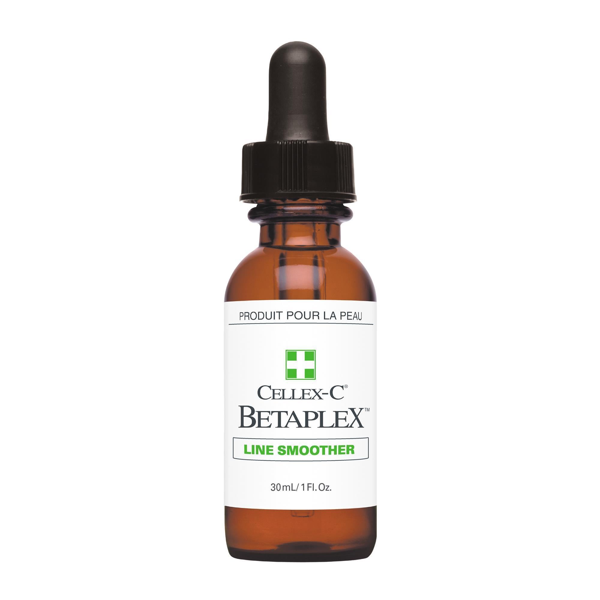 Cellex C Betaplex Line Smoother Serum - 1 fl oz Anti-Aging Face Treatment for Wrinkles & Fine Lines - Perfect for Nighttime Skincare Routine & Daily Moisturizing