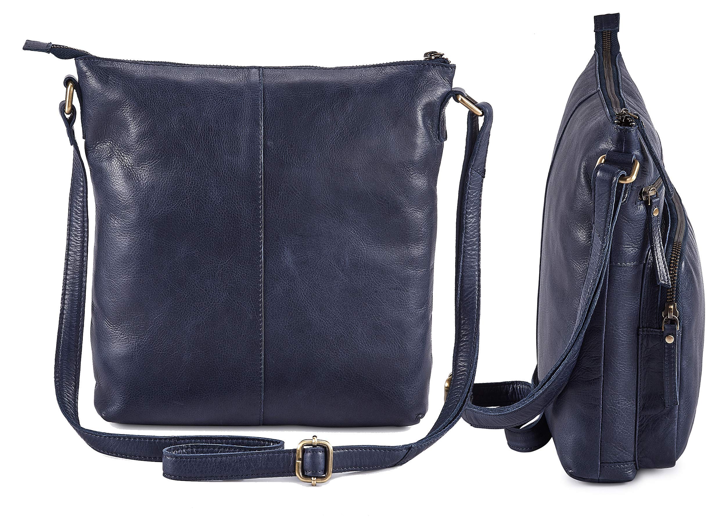 Genuine Leather Crossbody Bags for Women - Handmade Shoulder Purse with Multiple Pockets | Stylish & Trendy Handbag for Work, Travel & Everyday Use