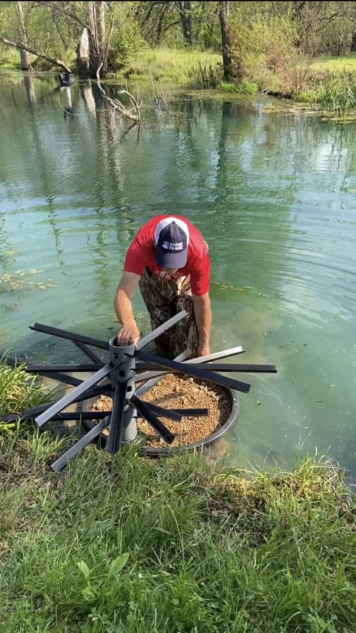 MossBack Fish Habitat Spawning Bed - Artificial Fish Attractor for Bass, Crappie & Game Fish in Lakes & Ponds | Perfect for Freshwater Fishing & Underwater Ecosystem Enhancement