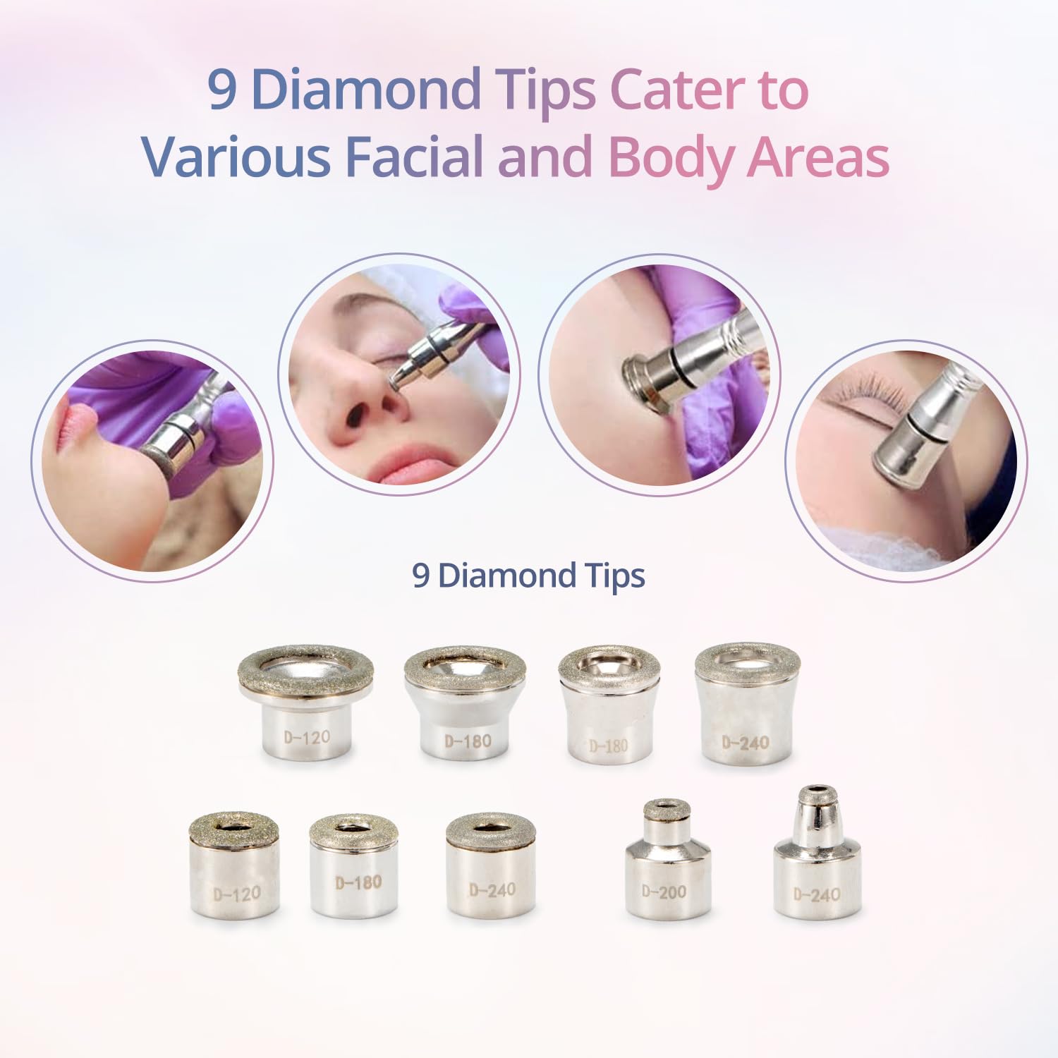 Professional Diamond Microdermabrasion Machine for Face & Body - Salon & Home Use Skin Exfoliation Device - At-Home Spa Treatment for Glowing Skin