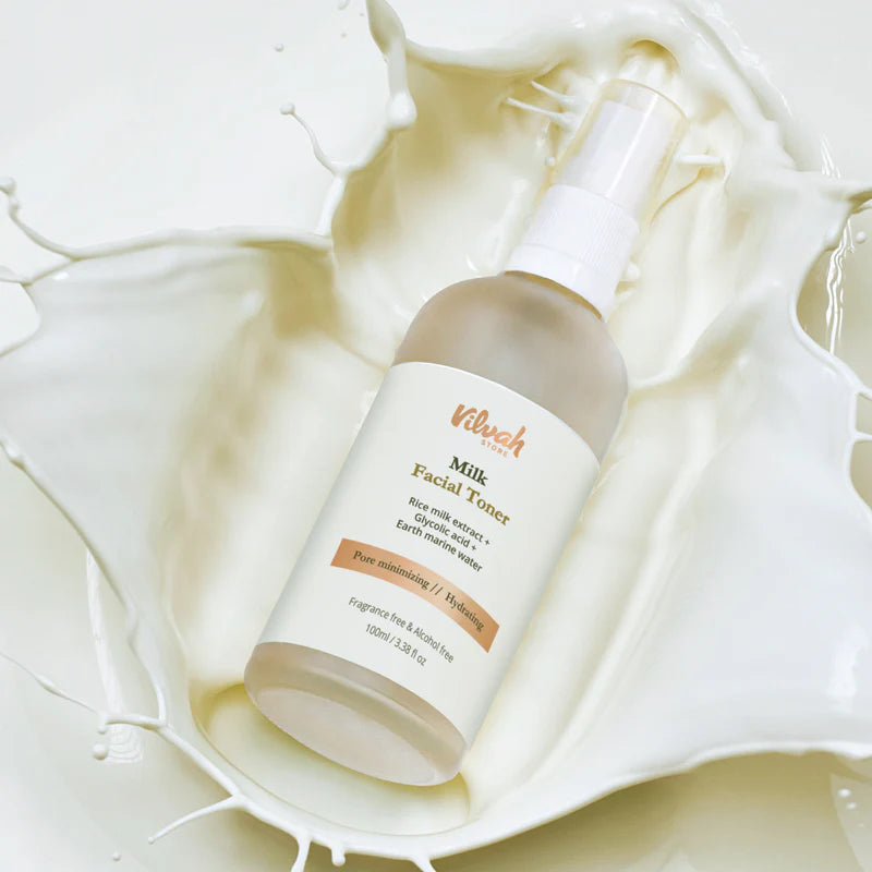 Best Milk Face Toner with Earth Marine Water for Pore Minimizing - Hydrating & Soothing Skincare for Dry & Sensitive Skin - Perfect for Daily Use & Nighttime Routine