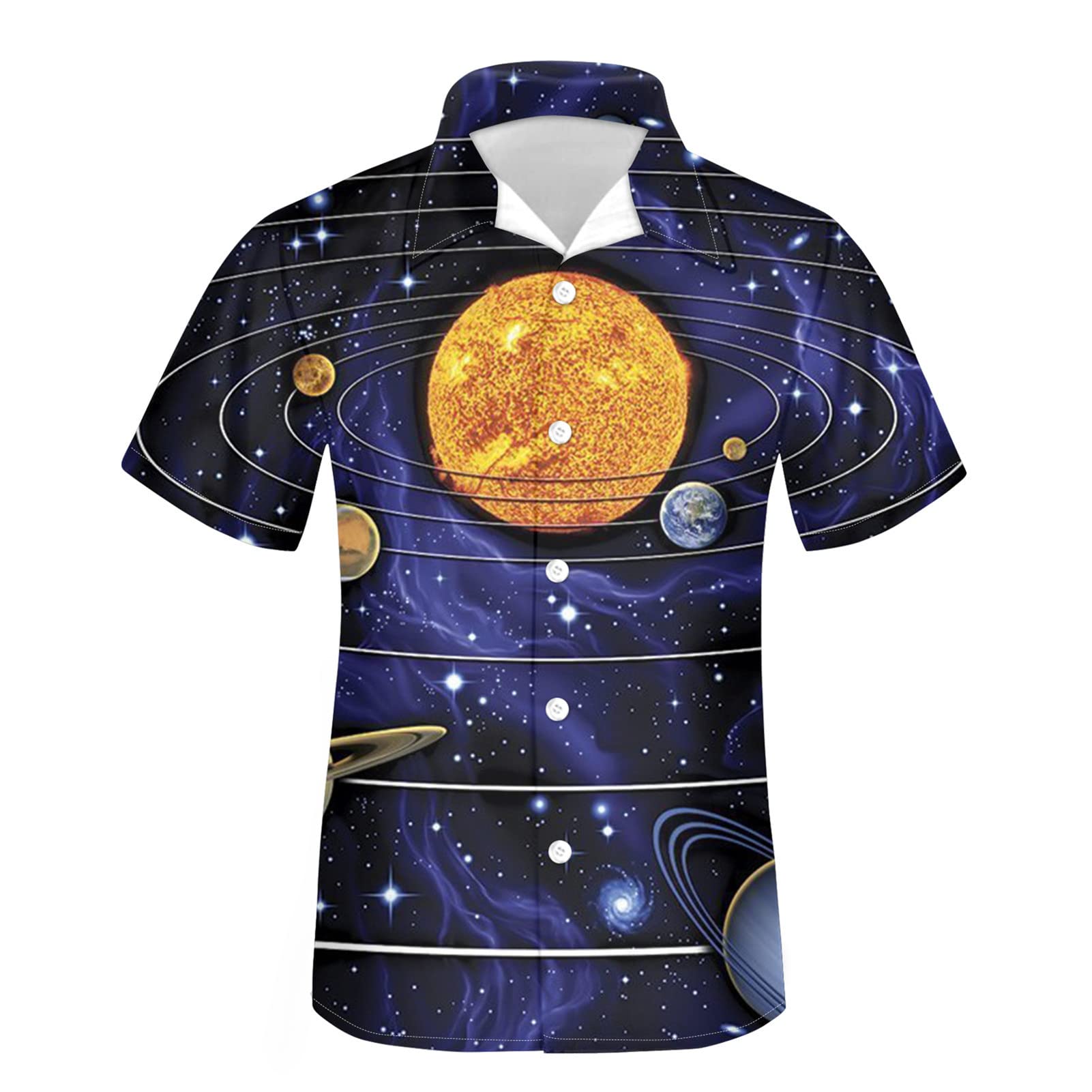 Frestree Men's Hawaiian Shirt Short Sleeve Button Down Dress Shirt - Breathable Quick Dry Summer Casual Shirt for Beach Vacation, Party & Work Wear