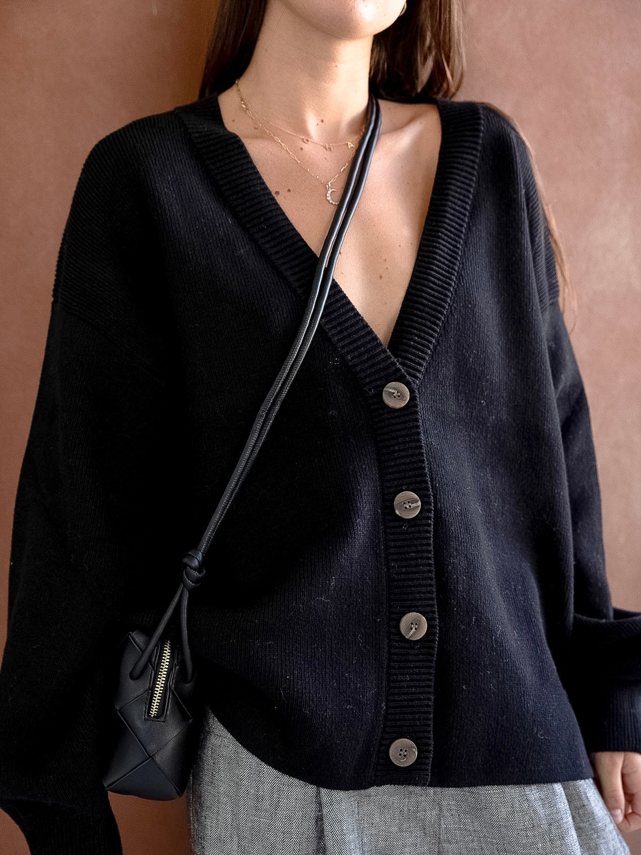 Stylish Black Boyfriend Cardigan for Women - Cozy Oversized Knit Sweater for Fall & Winter | Perfect for Casual Outfits, Layering, and Lounge Wear