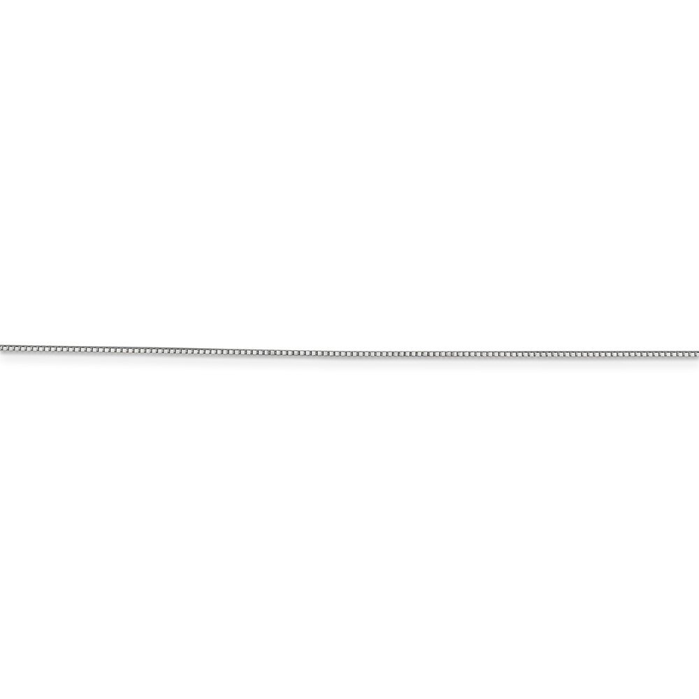 10K White Gold 0.7mm Box Chain Necklace with Lobster Clasp - Dainty Minimalist Jewelry for Women, Perfect Gift for Anniversary, Valentine's Day & Everyday Wear
