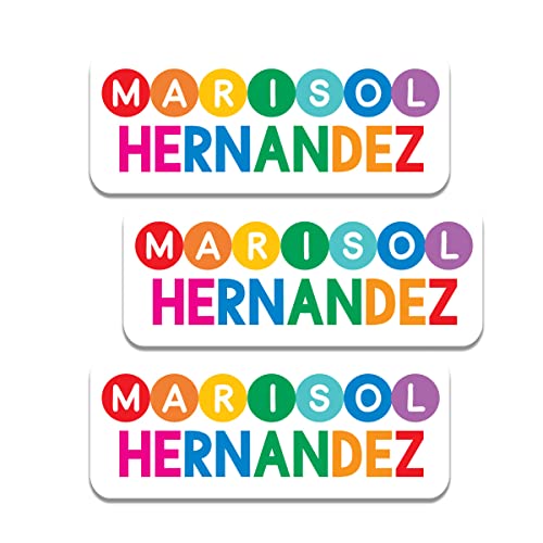 Durable & Colorful Dishwasher Safe Name Labels - Perfect for Daycare, School, Camp, Toys, Water Bottles & Lunch Boxes | Personalized Waterproof Stickers for Kids' School Supplies | Ideal for Organizing, Identifying Belongings & Preventing Lost Items