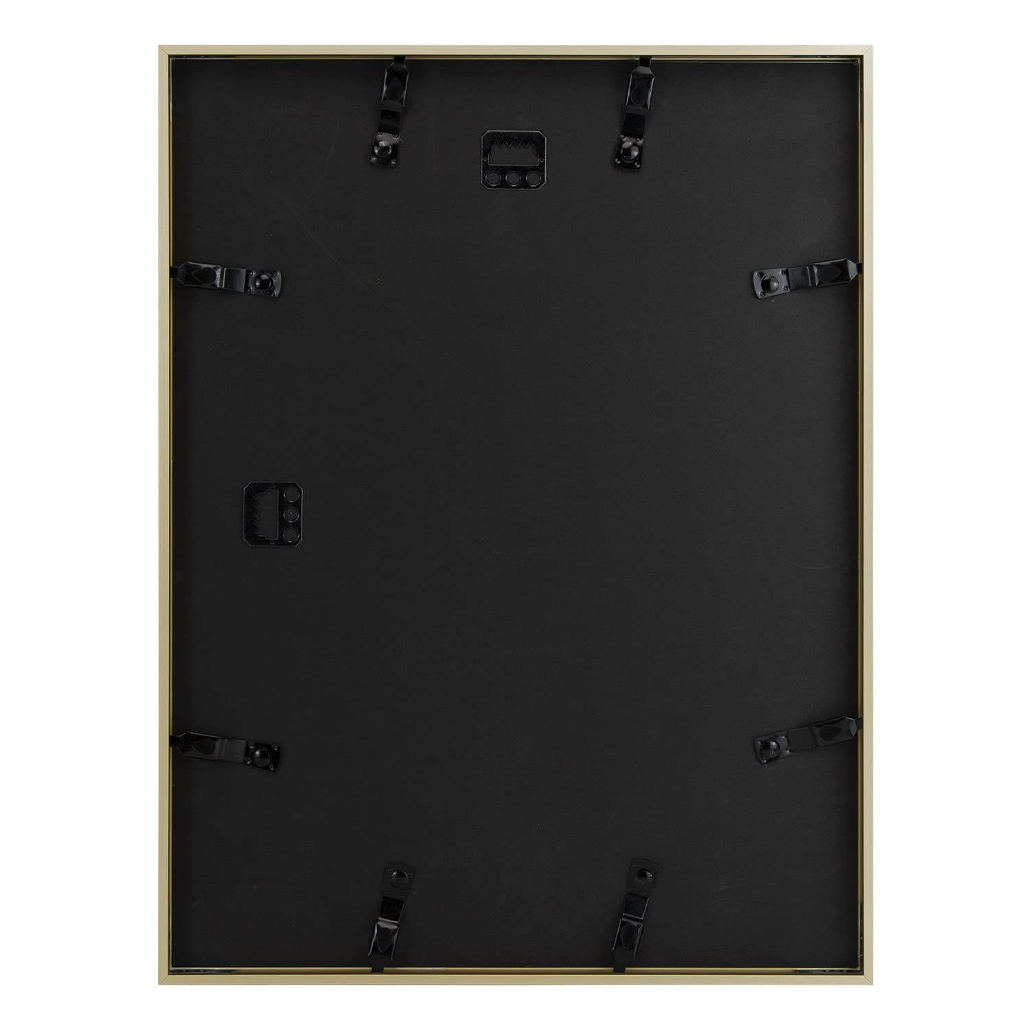 12x16 Picture Frames Set of 6 - Gold Aluminum Metal Photo Frames with Optional Ivory Mat for 11x14 Photos - Wall Mount or Tabletop Display - Perfect for Home Decor, Office, Gallery & Gift Giving