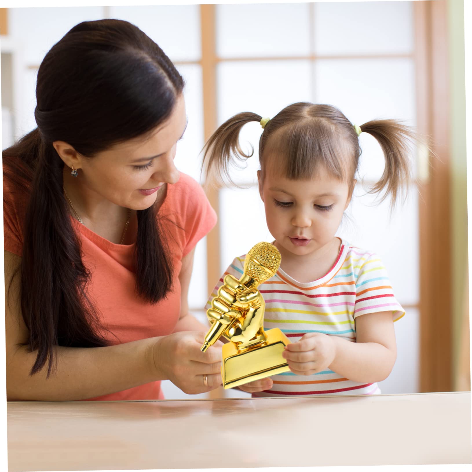 Funny Microphone Trophy Award - Sosoport Musical Participation Prize - Synthetic Resin Novelty Trophy for Karaoke Parties, Singing Competitions & Talent Shows